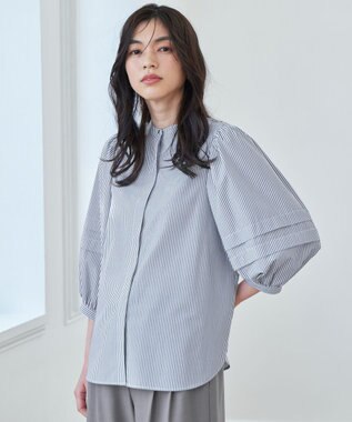 【接触冷感/UVカット/抗菌防臭/速乾】エニィファンクションタックスリーブブラウス