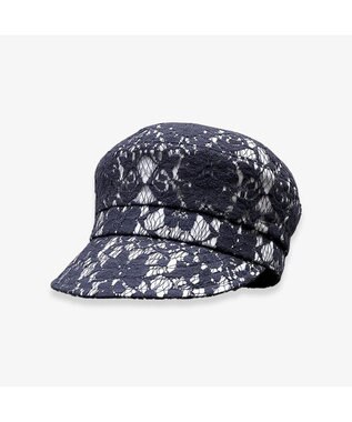 林八百吉商店 un chapeau  レースキャスケット ネイビー