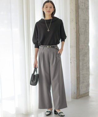 組曲 シュットクロスワイド パンツ グレー系