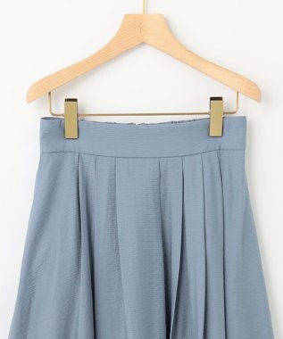 組曲 【セットアップ対応・ウエストゴム仕様】ニュアンスシフォン スカート サックスブルー系