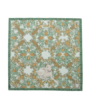 MOONBAT SWASH LONDON 大判シルクツイルスカーフ Tapestry 68×68cm 日本製 グリーン