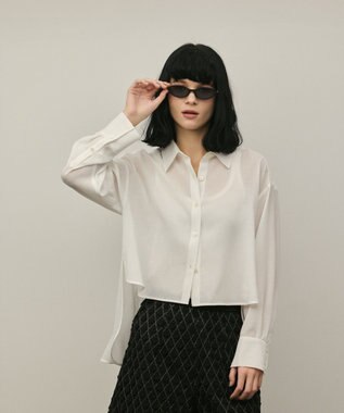 GRACE CONTINENTAL バックフレアシャツ ホワイト