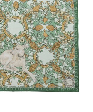 MOONBAT SWASH LONDON 大判シルクツイルスカーフ Tapestry 68×68cm 日本製 グリーン