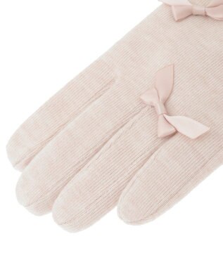 Maison de FLEUR プチリボンファーグローブ Light Pink