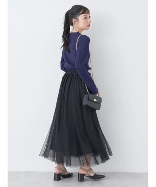 earth music&ecology チュールスカート Black