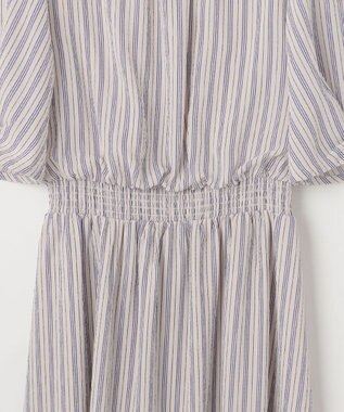 ANY SIS 【洗える】サッカーストライプ ワンピース アイボリーベース