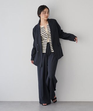 YECCA VECCA タックワイドパンツ Navy
