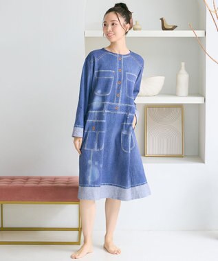 tsumori chisato SLEEP ツモリチサト ルームウエア ワンピース 長袖 綿100%(本体) ロング丈(ふくらはぎ付近) UNX557 /ワコール