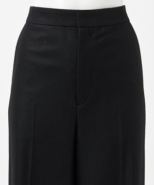 23区 【エステータ】ウールツイルジャージー ワイドパンツ ブラック