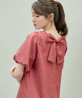 Tiaclasse L バックリボンワンピース ピンク