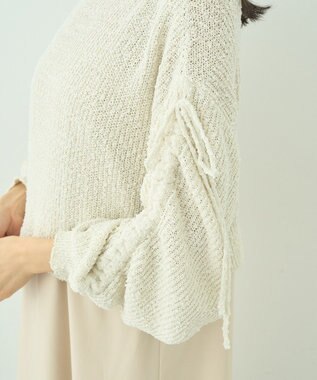 earth music&ecology ＳＥＴ２点透かしニット＋キャミワンピース Ivory