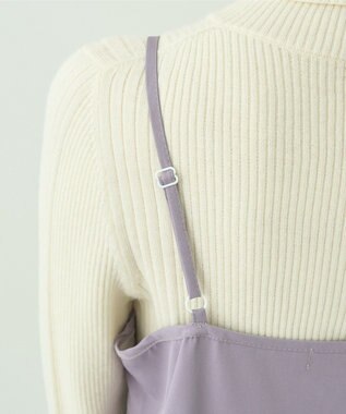 earth music&ecology ＳＥＴ２点透かしニット＋キャミワンピース Gray