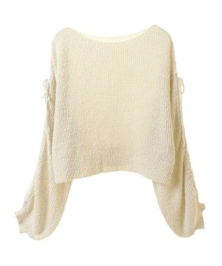 earth music&ecology ＳＥＴ２点透かしニット＋キャミワンピース Ivory