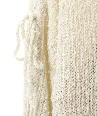 earth music&ecology ＳＥＴ２点透かしニット＋キャミワンピース Ivory