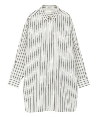 AMERICAN HOLIC イージーケアオーバーチュニックシャツ Stripe