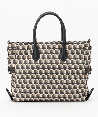 Y'SACCS キュービックモノグラム　2WAYトート　Sサイズ チョコ