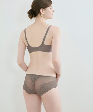 une nana cool 小さく見せるブラ ミニマイザーブラ シンプル グレイッシュベージュ