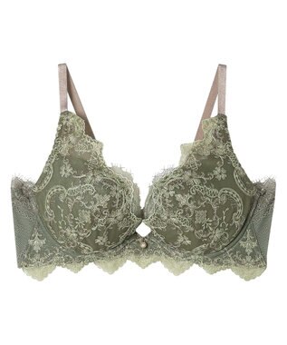 AMPHI ブラジャー 谷間メイク 脇高設計 細身え効果 Gカップまで対応 大きいサイズ 【Glama-Rich グラマリッチ 脇スッキリタイプ】ブラ BYJ603 アンフィ／ワコール