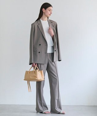 BEIGE， 【イージーケア・セットアップ対応】BATEAU / バックスリット ストレートパンツ Taupe