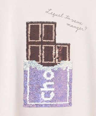 ANY KIDS ミラクルスパンコール Tシャツ ミルクティー