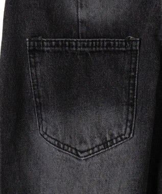 WEGO ドロストコードフレアデニム ブラック