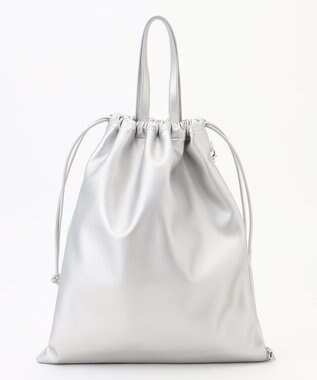 ICB 【2WAY】ドロストトートショルダー シルバー