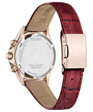CITIZEN 【クロスシー 人気モデルの限定カラー】電池交換不要 エコ・ドライブ クロノグラフ レッド