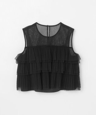 GRACE CONTINENTAL チュールフリルノースリーブ ブラック