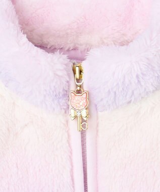 ANY KIDS 【ドッキング可能】ネコボアブルゾン ラベンダー×レインボー