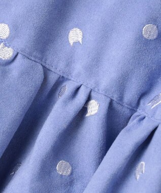 ANY KIDS ネコ×ドット刺繍 スキャッツ ラベンダー