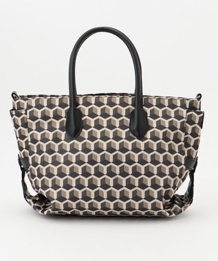 Y'SACCS キュービックモノグラム　2WAYトート　Sサイズ チョコ