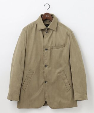 JOSEPH ABBOUD 【ストレッチ/ダウンライナー付JAPAN素材】 2WAYスウェードダウン ブルゾン モスグリーン系