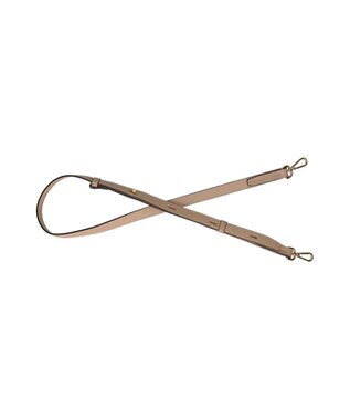 INTER-CHAUSSURES 【LORISTELLA】Vカットレザー２WAYハンドバッグ ライトベージュ