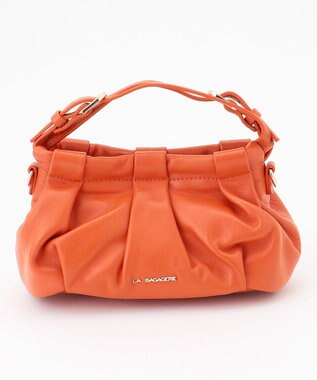 LA BAGAGERIE シープレザー　ギャザーミニマムバッグ