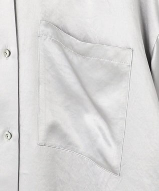 uncrave アセテートヴィンテージサテン ミドルシャツ シルバー