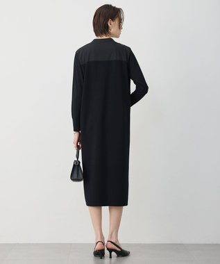 ICB L クリアレーヨンストレッチ ニットワンピース ブラック