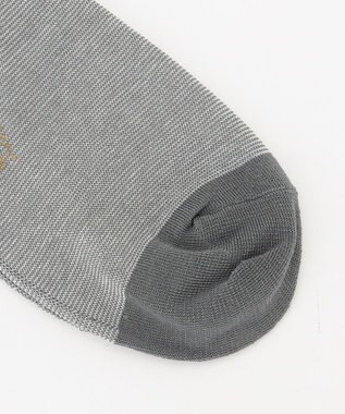 J.PRESS MEN 【定番】ハイゲージボーダーソックス ライトグレー系