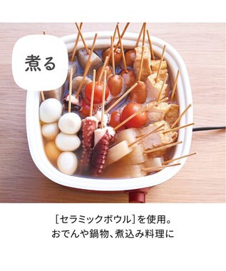 YAMATO テーブル＆キッチン 【レコルト】ポットデュオキャレ  クリームホワイト  RPD-4(W) ホワイト