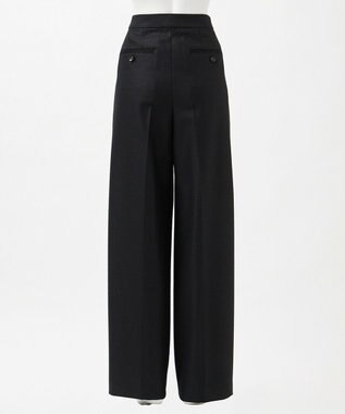 23区 【エステータ】ウールツイルジャージー ワイドパンツ ブラック