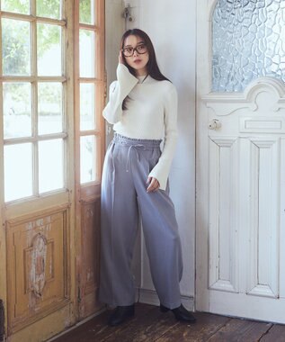 earth music&ecology ウールライクリラックスパンツ Gray