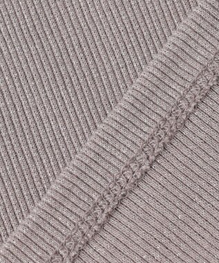 ANY 【洗濯機可】ラメハイネックＴシャツ グレー