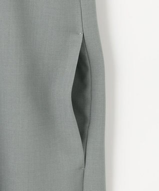 Feroux 【洗える】フリルショルダー サロペット ライトグレー系