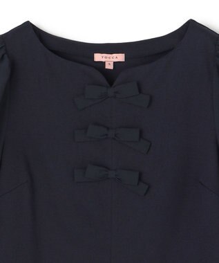TOCCA 【洗える】LITTLE BOW トップス ネイビー系