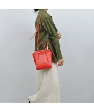 UNBILLION カシュカシュ cachecache / ノットハンドル縦長ミニトート レッド