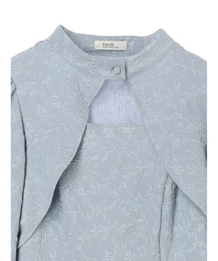 earth music&ecology ＳＥＴ２点ジャガードボレロ＋ワンピース Grayish Blue