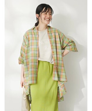 CRAFT STANDARD BOUTIQUE チェックフィッシュテールチュニック Light Green