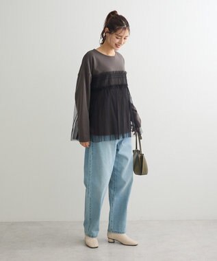 Green Parks ・ＥＬＥＮＣＡＲＥ　ＤＵＥ　チュールレイヤープルオーバ Charcoal Gray