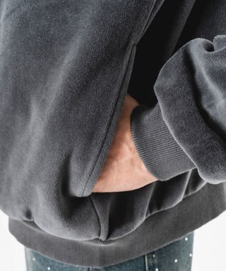 WEGO 【ユニセックス着用ITEM】ブリーチロゴベロアトラックジャケット グレー