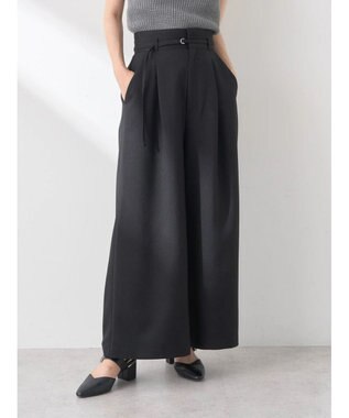 earth music&ecology ベルト付きワイドパンツ