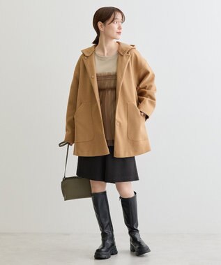 Green Parks ・ＥＬＥＮＣＡＲＥ　ＤＵＥ　チュールレイヤープルオーバ Gray Beige